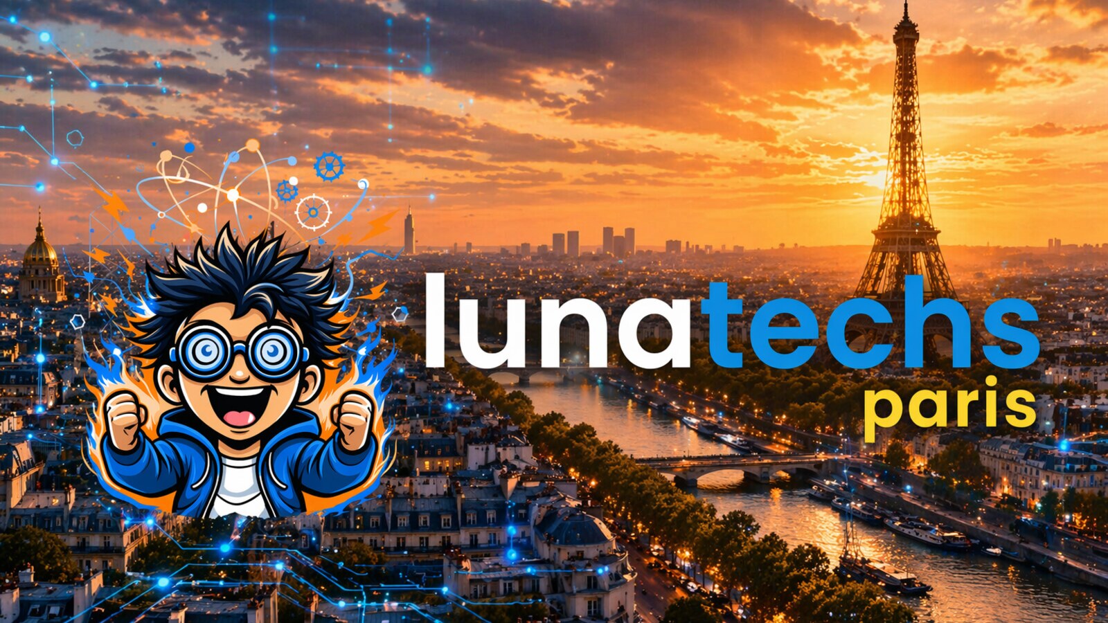 Lunatechs Paris chapter logo over the Eiffel Tower